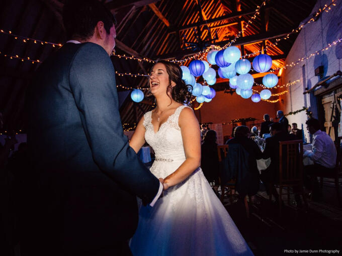 Ufton Court fairy lights and disco lanterns