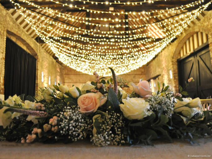 Wedding fairy light ceiling canopy