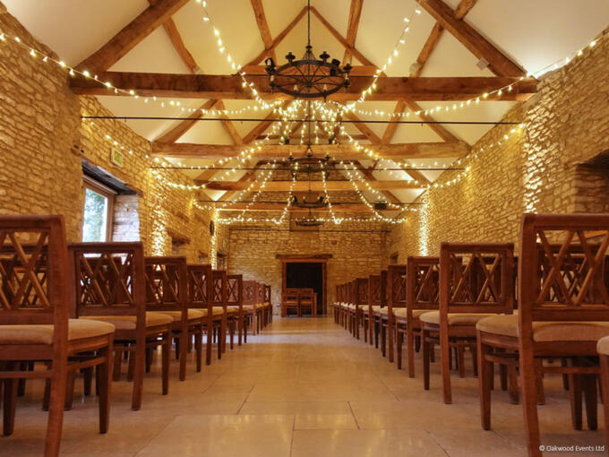 Fairy light star canopy at Caswell house